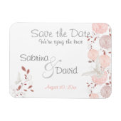 Butterfly Coral Chrysanthemas Save the Date Magnet (Horizontal)