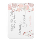 Butterfly Coral Chrysanthemas Save the Date Magnet (Vertikal)