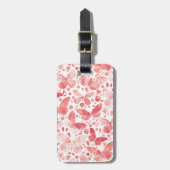 Butterfly Coral Pink Personalisiert Gepäckanhänger (Vorderseite vertikal)