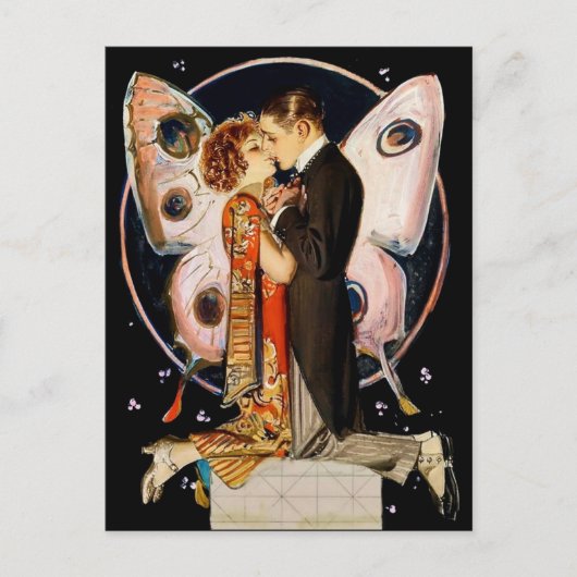 “Butterfly Couple” by FX Leyendecker Postkarte (Vorderseite)