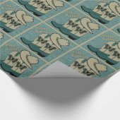 Butterfly Cowboy Stiefel und Hut glücklich Geburts Geschenkpapier (Ecke)