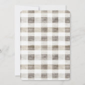 Butterfly Creme Kariert Stripes Geburtstag Einladung (Rückseite)