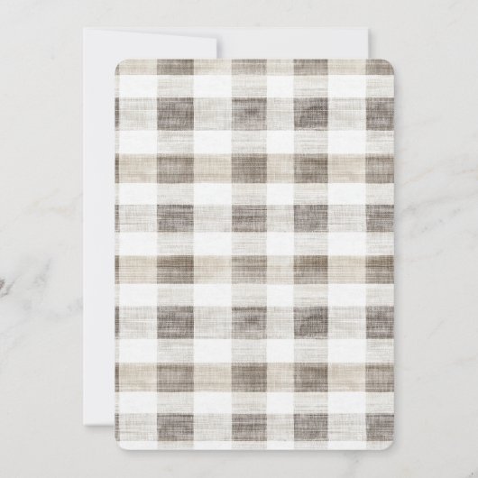 Butterfly Creme Kariert Stripes Geburtstag Einladung (Rückseite)