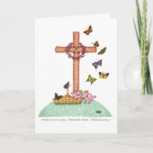 Butterfly Cross Sympathy Card Karte (Vorderseite)