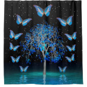 Butterfly Crystal Tree Duschvorhang (Vorderseite)