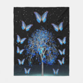 Butterfly Crystal Tree Fleece Blanket (Vorderseite)