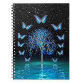 Butterfly Crystal Tree Spiral Foto Notebook Notizblock (Vorderseite)