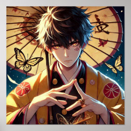 Butterfly Curse: Flame-Eyed Warrior Anime -> Schme Poster