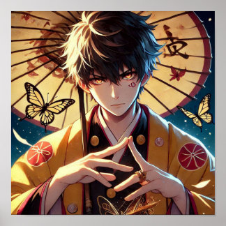 Butterfly Curse: Flame-Eyed Warrior Anime -> Schme Poster