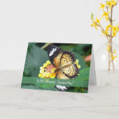 Butterfly Custom Beileid Grußkarte Karte (Gelbe Blume)