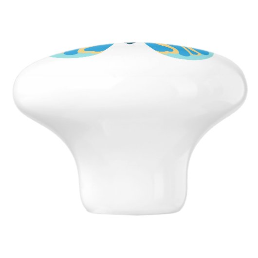 Butterfly Custom Color Graphic Keramikknauf (Seitenansicht)