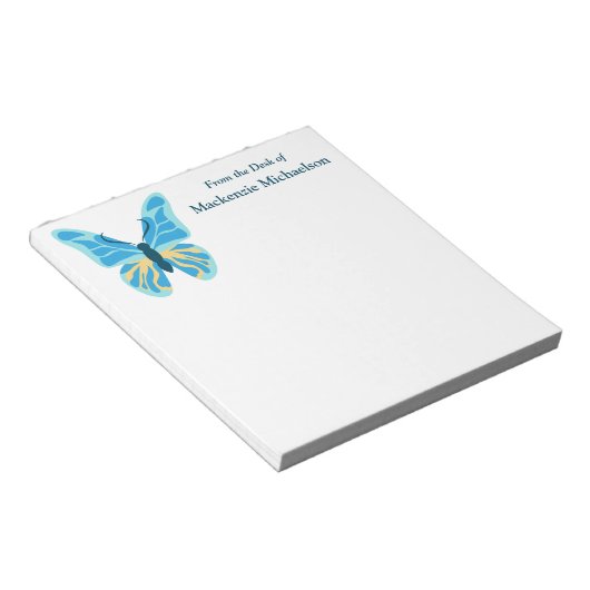Butterfly Custom Color Graphic Notizblock (angewinkelt)