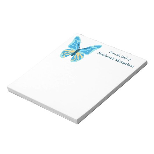 Butterfly Custom Color Graphic Notizblock (Rotiert)