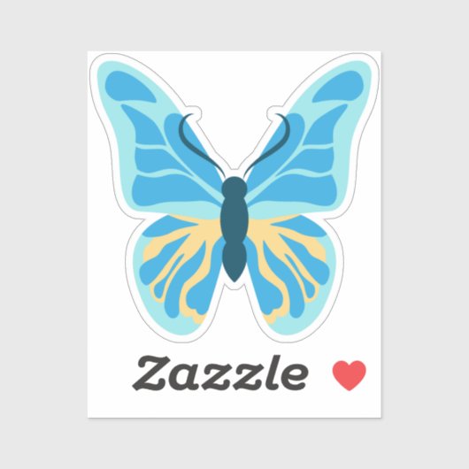Butterfly Custom Colors Graphic Aufkleber (Blatt)