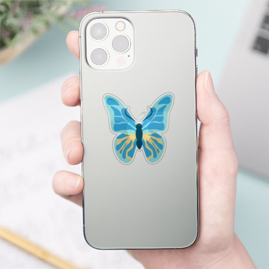 Butterfly Custom Colors Graphic Aufkleber (Telefon)