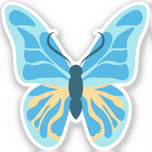 Butterfly Custom Colors Graphic Aufkleber (Vorderseite)