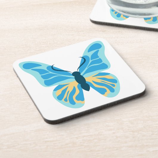 Butterfly Custom Colors Graphic Getränkeuntersetzer (Linke Seite)