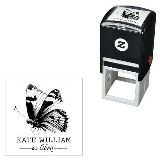 Butterfly Custom ex libris Permastempel (Beispiel)