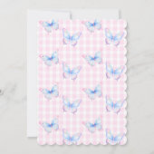 Butterfly Custom Foto Zweiter Geburtstag Einladung (Rückseite)