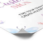 Butterfly Custom Party Signieren Whimsical Poster (Ecke)