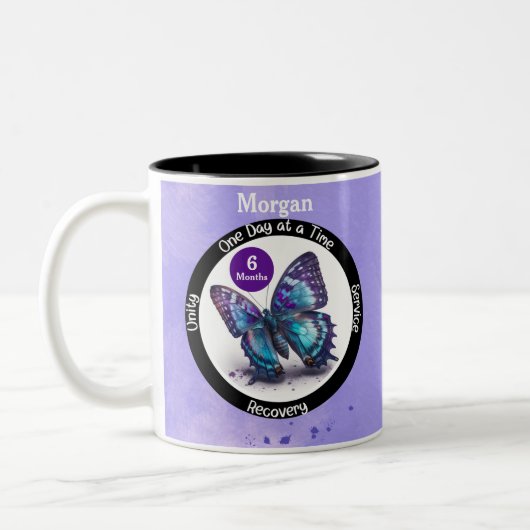 Butterfly Custom Sobrification Geschenk - Sauberes Zweifarbige Tasse (Links)