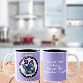 Butterfly Custom Sobrification Geschenk - Sauberes Zweifarbige Tasse