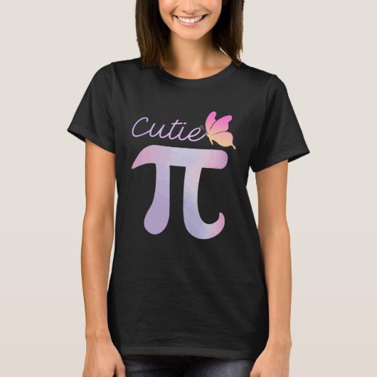 Butterfly Cutie Pie National Pi Day Pi Symbol Math T-Shirt (Vorderseite)