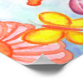 Butterfly Daisy Art Print Poster (Ecke)