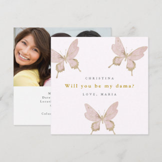 Butterfly Dama Vorschlag Quinceanera Ihr eigener T Einladung