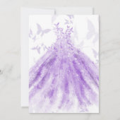 Butterfly Dance Lila Dress Brautparty Einladung (Rückseite)