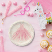 Butterfly Dance Peach Sparkress Brautparty Pappteller (Party)