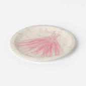 Butterfly Dance Peach Sparkress Brautparty Pappteller (Schrägansicht)