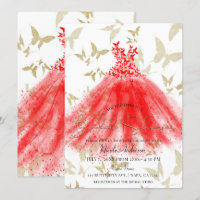 Butterfly Dance Red Dress Gold Brautparty