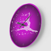 Butterfly Dancer Große Wanduhr (Winkel)