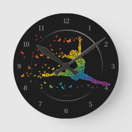 Butterfly Dancer Runde Wanduhr