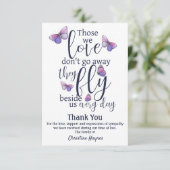 Butterfly Danke, dass du das Beileid beerdigt hast Dankeskarte (Stehend Vorderseite)