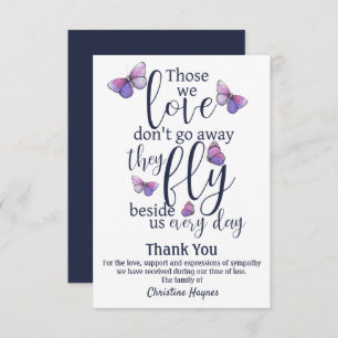 Butterfly Danke, dass du das Beileid beerdigt hast Dankeskarte