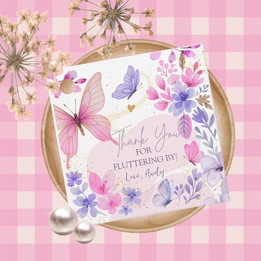 Butterfly Danke, dass Sie Geburtstag Fluttering Ge Geschenkanhänger