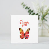 Butterfly Danke Einladung (Stehend Vorderseite)
