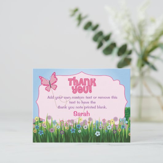 Butterfly Dankeschön Karten (Stehend Vorderseite)