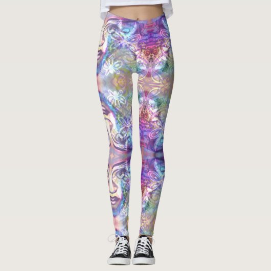 Butterfly Daydream Art Print Leggings (Vorderseite)