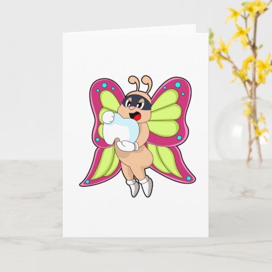 Butterfly Dentist Teeth Karte (Gelbe Blume)