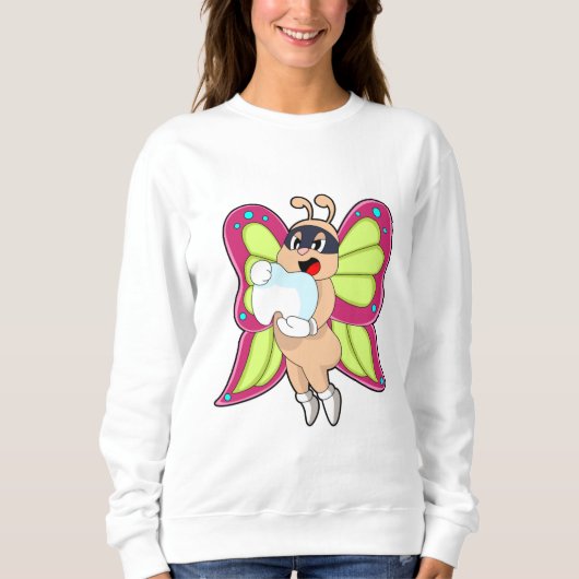 Butterfly Dentist Teeth Sweatshirt (Vorderseite)