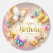 Butterfly design birthday sticker  (Vorderseite)