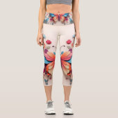 Butterfly-Design Capri Leggings (Vorderseite)