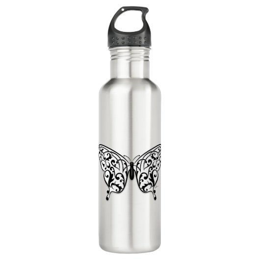 Butterfly_Design Edelstahlflasche (Vorderseite)