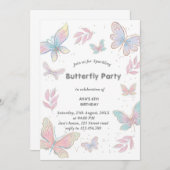 Butterfly-Design Einladung (Vorne/Hinten)