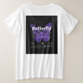 Butterfly Design Große Größe T-Shirt (Design Rückseite)