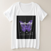 Butterfly Design Große Größe T-Shirt (Design vorne)