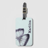 Butterfly Design-Individuelle Name Gepäckanhänger (Vorderseite Vertikal)